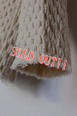 画像3: 「CAL O LINE」 CUT OFF JACQARD L/S Tee キャルオーライン カットオフ ジャガード 長袖Tシャツ CL182-021 [ナチュラル]