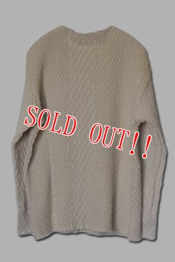 画像6: 「CAL O LINE」 CUT OFF JACQARD L/S Tee キャルオーライン カットオフ ジャガード 長袖Tシャツ CL182-021 [ナチュラル]