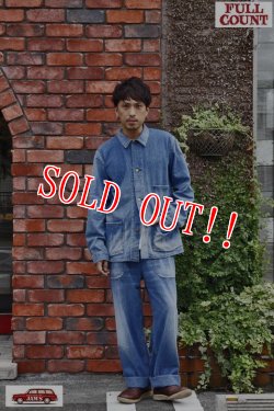 画像11: 「FULLCOUNT」1930s 10oz Denim Short Coverall フルカウント 10オンスデニム ショートカバーオール ヴィンテージ加工 2920OW [インディゴ]