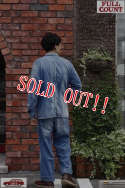 画像13: 「FULLCOUNT」1930s 10oz Denim Short Coverall フルカウント 10オンスデニム ショートカバーオール ヴィンテージ加工 2920OW [インディゴ]