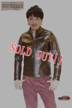 画像12: 「FINE CREEK ＆Co.」 Ekins　ファインクリーク・アンド・コー イーキンス ライトレザー シングルライダースジャケット  ACJK002 [ブラウン]