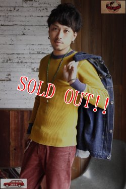 画像11: [限定生産]「JELADO」 MEGA THERMAL 2TONE ジェラード メガ サーマル 2トーン クルーネック [マスタード×ネイビー]