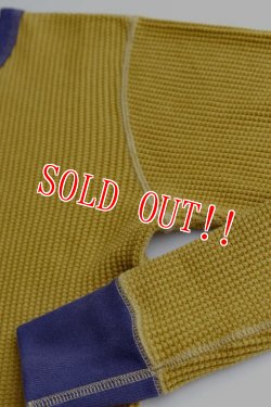 画像4: [限定生産]「JELADO」 MEGA THERMAL 2TONE ジェラード メガ サーマル 2トーン クルーネック [マスタード×ネイビー]