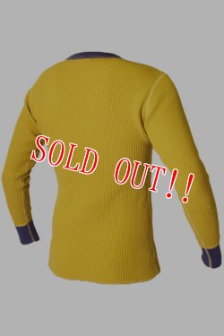 画像2: [限定生産]「JELADO」 MEGA THERMAL 2TONE ジェラード メガ サーマル 2トーン クルーネック [マスタード×ネイビー]