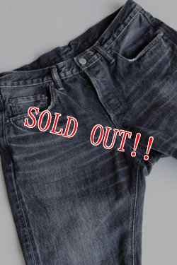 画像4: 「FULLCOUNT」＃1110 BLACK TAPERD JEANS フルカウント ブラックデニム テーパードジーンズ ヴィンテージ加工  [ブラック]