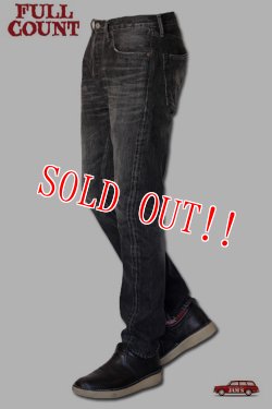 画像2: 「FULLCOUNT」＃1110 BLACK TAPERD JEANS フルカウント ブラックデニム テーパードジーンズ ヴィンテージ加工  [ブラック]
