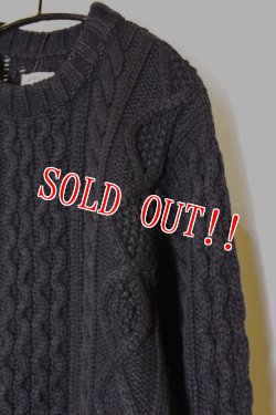 画像3: 「JELADO」 ジェラード ウール ケーブルニットセーター クルーネック JP33825 [ブラック]