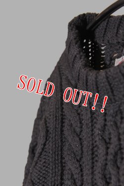 画像2: 「JELADO」 ジェラード ウール ケーブルニットセーター クルーネック JP33825 [ブラック]