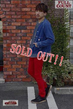画像11: 「FULLCOUNT」＃1110 STYLE RED COLOR JEANS フルカウント テーパードスリム カツラギ カラージーンズ  [レッド]