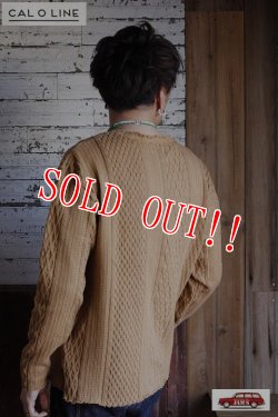 画像9: 「CAL O LINE」 CUT OFF JACQARD L/S Tee キャルオーライン カットオフ ジャガード 長袖Tシャツ CL191-026 [ライトブラウン]