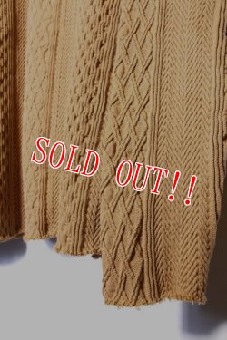 画像4: 「CAL O LINE」 CUT OFF JACQARD L/S Tee キャルオーライン カットオフ ジャガード 長袖Tシャツ CL191-026 [ライトブラウン]