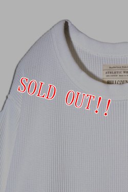 画像2: 「FULLCOUNT」×「JAMS」 LOOSE HEAVY WAFFLE Tee フルカウント 別注 ルーズシルエット ワッフルTシャツ [ホワイト]