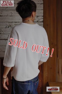 画像9: 「FULLCOUNT」×「JAMS」 LOOSE HEAVY WAFFLE Tee フルカウント 別注 ルーズシルエット ワッフルTシャツ [ホワイト]