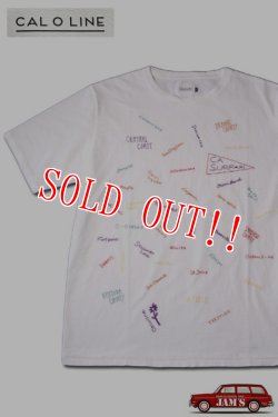 画像1: 「CAL O LINE」CALIFORNIA EMBROIDERY T-SHIRTS キャルオーライン カリフォルニア インブロイダリー 刺繍半袖Tシャツ  CL191-098 [ホワイト]