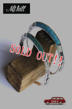 画像7: 「Mt.hill」 マウントヒル チップインレイ トライアングルバングル グリーン （キャリコレイクターコイズ） [mh15bl17]