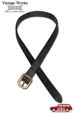 画像2: ［通販受付中］「Vintage Works」ヴィンテージワークス ナロー レザーベルト 細ベルト DH5726 [フランネル/ブラック]