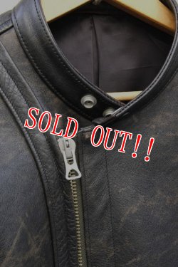 画像2: 「JOHN GLUCKOW」 by 「JELADO」The Rider Leather Jacket Horsehide ジョングラッコウ ジェラード ザ ライダー ホースハイドシングルライダース JG43402 [ブラック/茶芯]