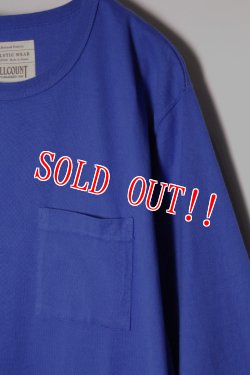 画像3: 「FULLCOUNT」×「JAMS」 WIDE POCKET Tee フルカウント 別注 ワイドシルエット ポケットTシャツ [ロイヤルブルー]