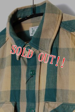 画像2: 「JELADO」 Unionworkers Shirts ジェラード ユニオンワーカーズシャツ ネルシャツ（ショート丈 ） JP42133 [ピーナッツ（グリーン）]