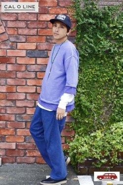 画像12: 「CAL O LINE」CUT OFF SWEAT キャルオーライン カットオフスウェット ルーズシルエット CL192-014 [ライトパープル]