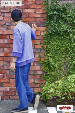 画像9: 「CAL O LINE」CUT OFF SWEAT キャルオーライン カットオフスウェット ルーズシルエット CL192-014 [ライトパープル]