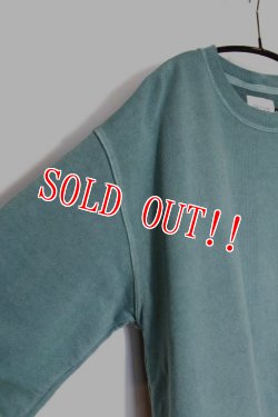 画像2: 「CAL O LINE」CUT OFF SWEAT キャルオーライン カットオフスウェット ルーズシルエット CL192-014 [セージグリーン]