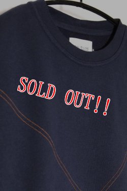 画像2: 「CAL O LINE」 Cross Stitch Sweat キャルオーライン クロスステッチ スウェット CL1192-021 [ダークネイビー]