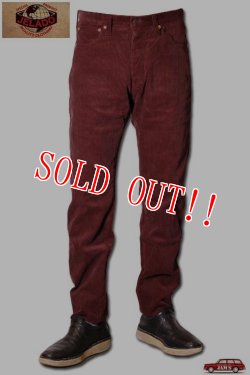 画像1: [70%off]「JELADO」5109 Corduroy Pants ジェラード スリムコーデュロイパンツ JP43327 [ワイン]