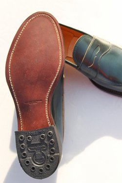 画像6: 「MAKERS」V-TIP LOAFER CORDOVAN メイカーズ Vチップ ローファー コードバン [グリーン]