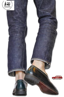 画像13: 「MAKERS」V-TIP LOAFER CORDOVAN メイカーズ Vチップ ローファー コードバン [グリーン]