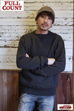 画像10: 「FULLCOUNT」DOUBLE V SET IN SLEEVE MOTHER COTTON SWEAT フルカウント 両Vガゼット クルーネック セットインスリーブスウェット [インクブラック]