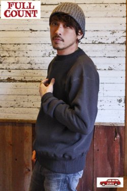 画像8: 「FULLCOUNT」DOUBLE V SET IN SLEEVE MOTHER COTTON SWEAT フルカウント 両Vガゼット クルーネック セットインスリーブスウェット [インクブラック]