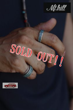 画像6: 「Mt.hill」Turquoise Chip Inlay Ring Wide マウントヒル ターコイズチップインレイリング mh17RG01 [ワイド]