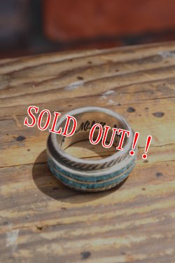 画像3: 「Mt.hill」Turquoise Chip Inlay Ring Wide マウントヒル ターコイズチップインレイリング mh17RG01 [ワイド]