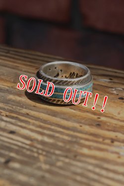 画像2: 「Mt.hill」Turquoise Chip Inlay Ring Wide マウントヒル ターコイズチップインレイリング mh17RG01 [ワイド]