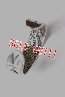 画像4: 「Mt.hill」Peace Cuff マウントヒル ピースカフ バングル [シルバー× K18]