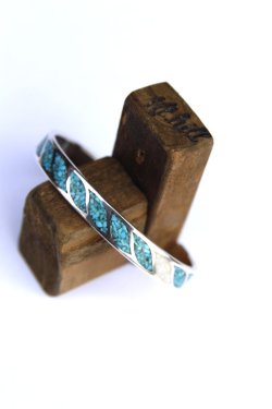 画像2: 「Mt.hill」 マウントヒル チップインレイバングル ミディアム ブルー（スリーピングビューティーターコイズ） [mh15bl06]