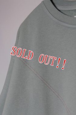 画像2: 「CAL O LINE」CROSS STITCH S/S SWEAT キャルオーライン クロスステッチ ルーズシルエット半袖スウェット  CL201-032 [ミント]