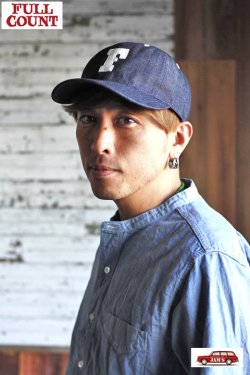 画像7: 「FULLCOUNT」6 PANEL DENIM BASEBALL F CAP　フルカウント 6パネル デニム ベースボールキャップ [インディゴ・ブラック]
