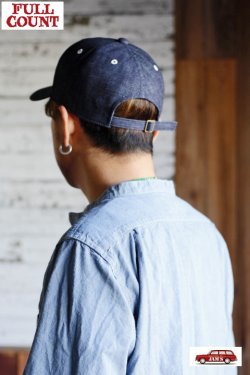 画像8: 「FULLCOUNT」6 PANEL DENIM BASEBALL F CAP　フルカウント 6パネル デニム ベースボールキャップ [インディゴ・ブラック]