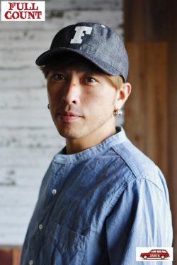 画像14: 「FULLCOUNT」6 PANEL DENIM BASEBALL F CAP　フルカウント 6パネル デニム ベースボールキャップ [インディゴ・ブラック]