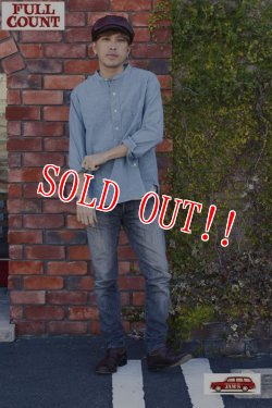 画像12: 「FULLCOUNT」ROUND COLLAR PULLOVER CHAMBRAY SHIRT フルカウント ラウンドカラー プルオーバーシャツ  [インディゴブルー]