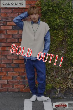 画像10: 「CAL O LINE」SIMPLE VEST キャルオーライン シンプル カットソー ベスト  CL201-038 [ベージュ]