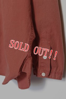画像5: 「FULLCOUNT」BROAD CLOTH BAND COLLAR SHIRT フルカウント ブロードクロス バンドカラーシャツ オゾン加工 [レッド]