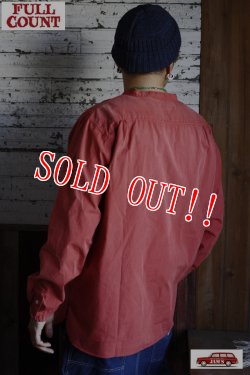 画像10: 「FULLCOUNT」BROAD CLOTH BAND COLLAR SHIRT フルカウント ブロードクロス バンドカラーシャツ オゾン加工 [レッド]