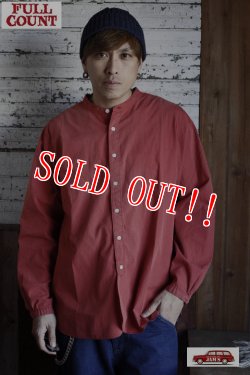 画像8: 「FULLCOUNT」BROAD CLOTH BAND COLLAR SHIRT フルカウント ブロードクロス バンドカラーシャツ オゾン加工 [レッド]