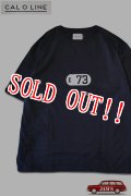 「CAL O LINE」E 73 PRINT T-SHIRTS キャルオーライン 良い波プリント 半袖Tシャツ  CL201-085 [ダークネイビー]