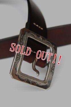 画像2: 「Mt.hill」Garrison Belt マウントヒル ギャリソン レザーベルト 20200523 [ブラウン]