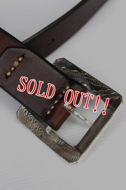 画像3: 「Mt.hill」Garrison Belt マウントヒル ギャリソン レザーベルト 20200523 [ブラウン]