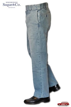 画像4: [限定アイテム]「Sugar & Co.」Daddys Pants uesd type シュガーアンドカンパニー ダディーズ パンツ ウォッシュ加工 [フェイド グリーン]